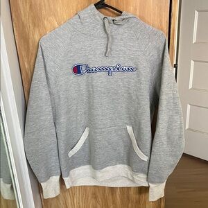 Champion Heather Gray Pullover Hoodie